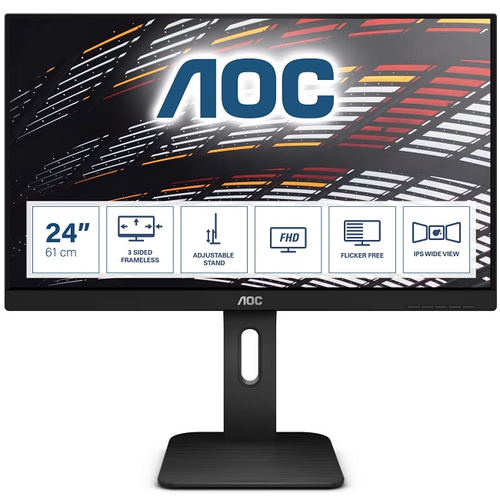 Монитор AOC TFT 24" P1 X24P1, 1920x1200, IPS, 4 ms, 300 кд/м2, 1000:1, 178°, DVI-D, HDMI, DP, VGA, 4xUSB3.1, SPK (X24P1)