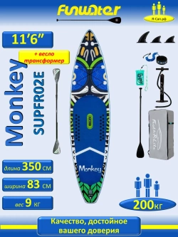 Сапборд надувной сап борд sup board + весло двухлопастное