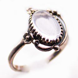Кольцо серебро 925° — Горный хрусталь