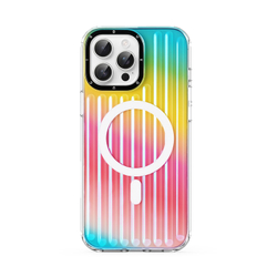 Усиленный прозрачный чехол (Gradient Rainbow) с поддержкой MagSafe от Dux Ducis для iPhone 16 Pro, серия Zest Series Case