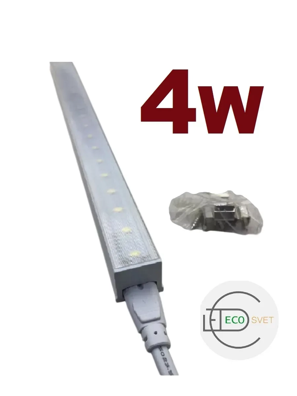 линейный LED светильник T5 пластик 4W тёпл. 6шт