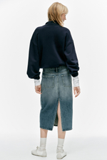 ДЖИНСОВАЯ ЮБКА МИДИ TRF — ZARA