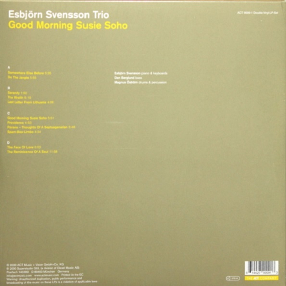 E.S.T. Esbj?rn Svensson Trio / Good Morning Susie Soho (2LP)