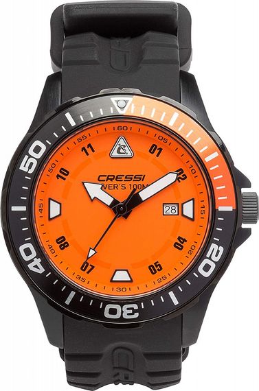 Подводные часы Cressi Manta Watch 100m черно-орнжевый