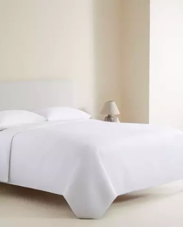 ZARA HOME (200 НИТЕЙ) НАТЯЖНАЯ ПРОСТЫНЯ ИЗ ХЛОПКА ПЕРКАЛЬ, БЕЛЫЙ