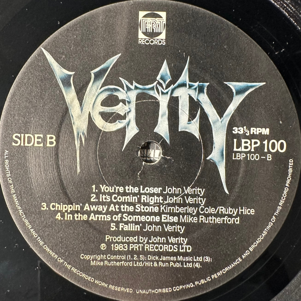 Verity ‎– Interrupted Journey (Англия 1983г.)