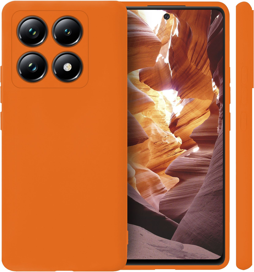 Мягкий Soft Touch чехол из силикона для XIAOMI 14T PRO с бархатной подкладкой