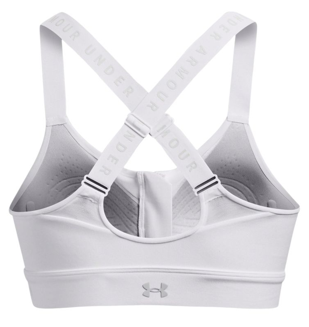Спортивный бюстгальтер Under Armour Infinity High Zip Sports Bra - white/halo gray