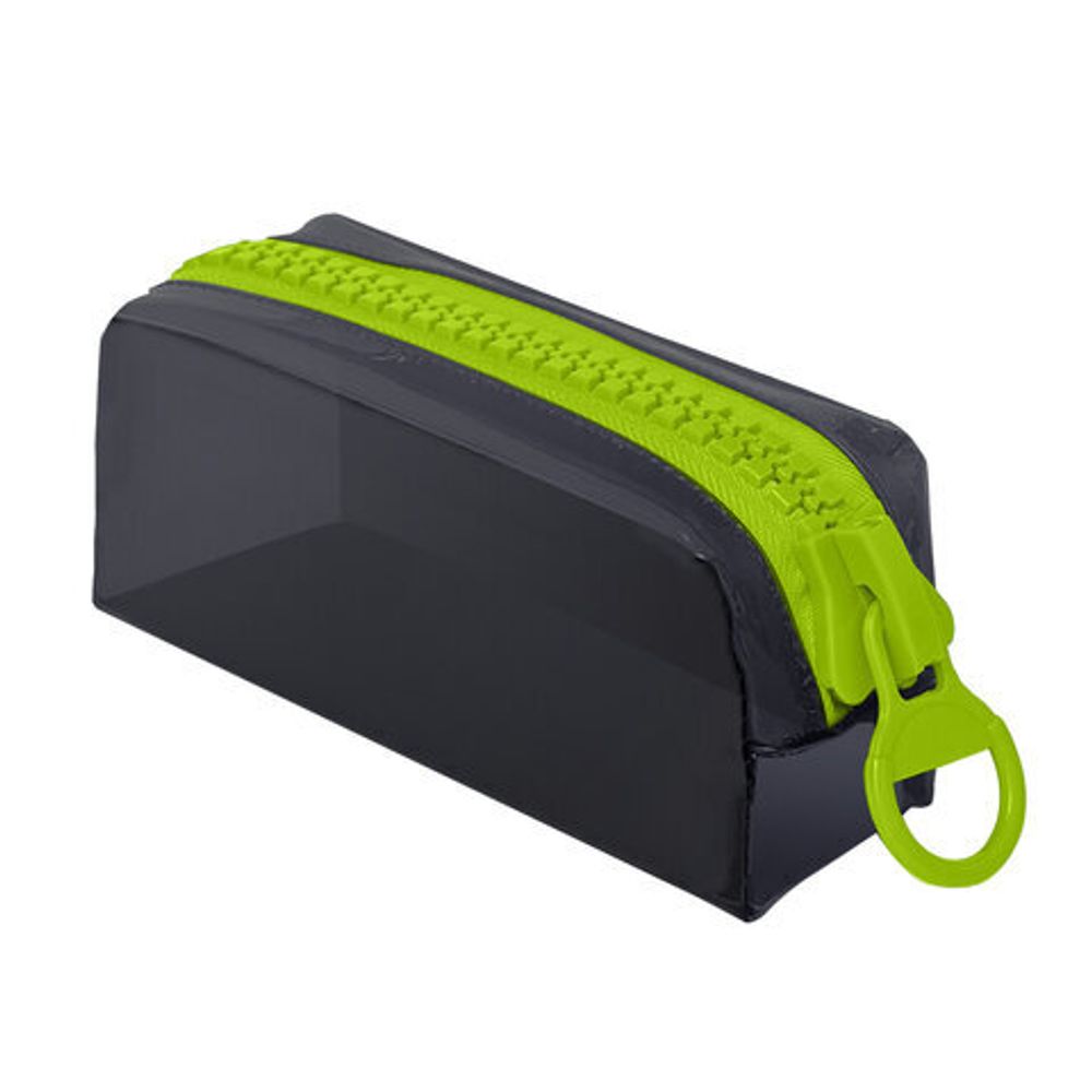 Пенал BRAUBERG с объемной "тракторной" молнией, 1 отделение, ПВХ, 22х8х6,5 см, "Neon green", 271564