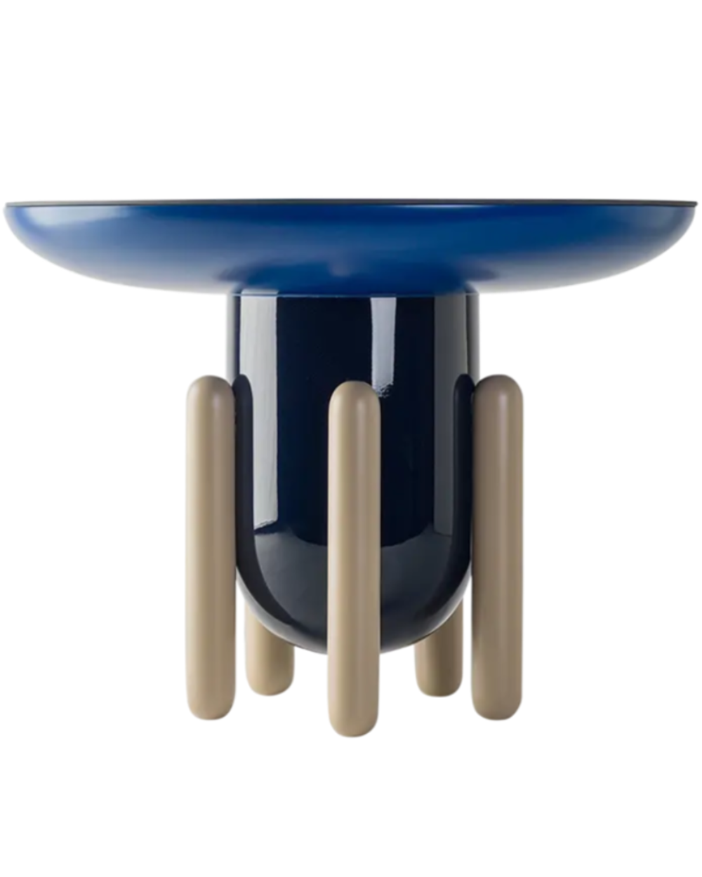 Столик приставной Explover02 BARSELONA DESIGN ст-волокно/массив/стекло multicolor blue 600х600х450h