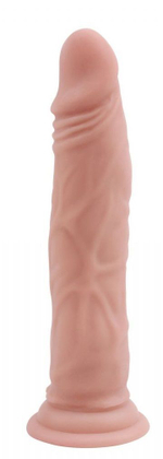Телесный фаллоимитатор Lascivious Dildo - 21,4 см. (Цвет: телесный)