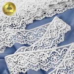Кружево гипюр (плетёное) 50 мм / 13.71 метра, матовая нить TBY.0871, цв.белый, Kruzhevo