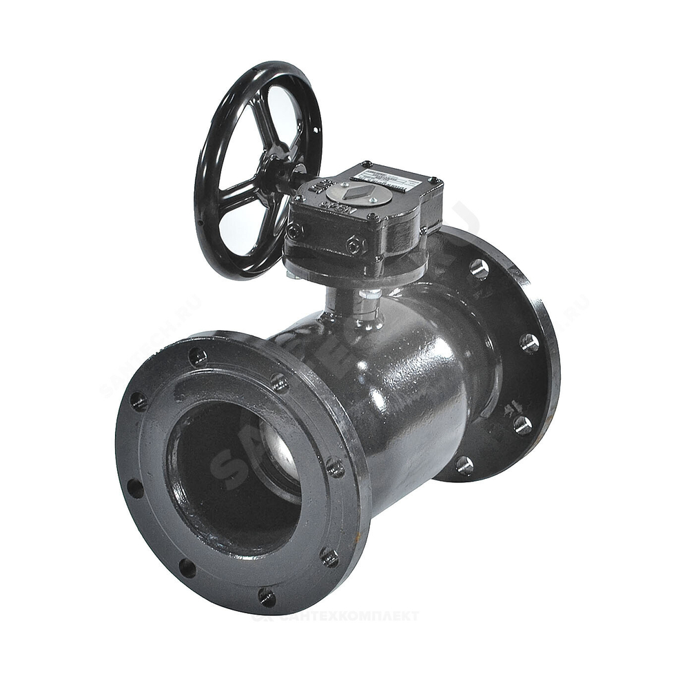 Кран шаровой сталь 11с67п Ду 250 Ру25 фл L=530мм с редуктором FORTECA 183.2.250.025
