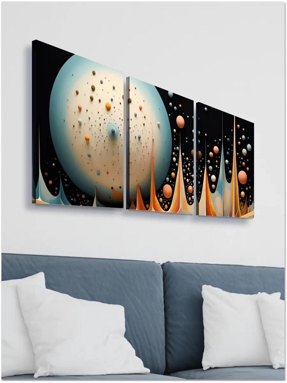 Картина Танец сфер модульная 50x70см 3шт.