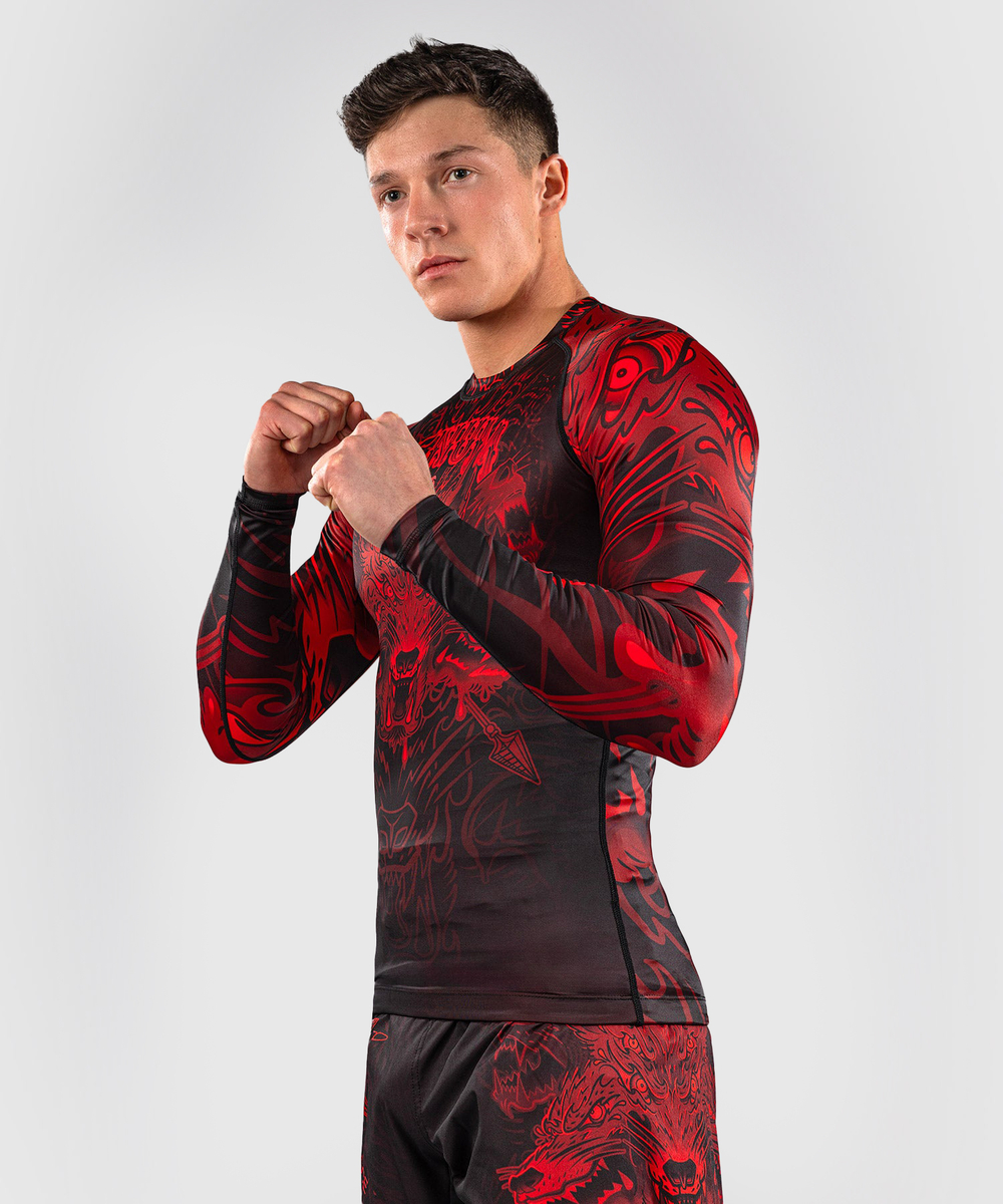 Рашгард Venum Wolf Atak Black/Red L/S