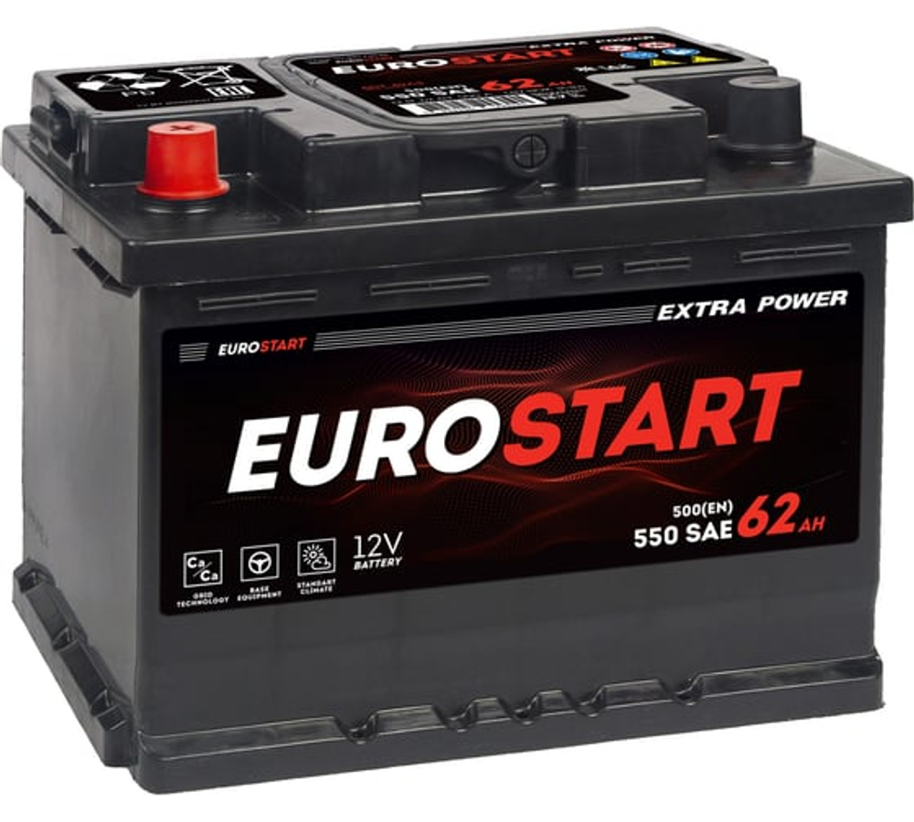 EUROSTART Extra Power 62Ah L+ (низкий)