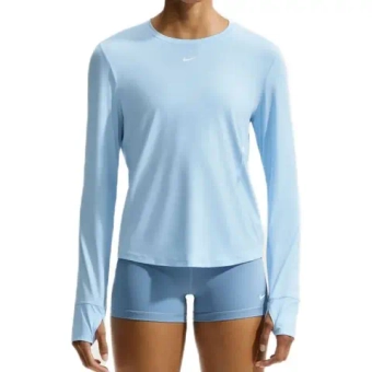 Женская теннисная футболка с длинным рукавом Nike One Classic Dri-Fit Long-Sleeve Top - hydrogen blue/white