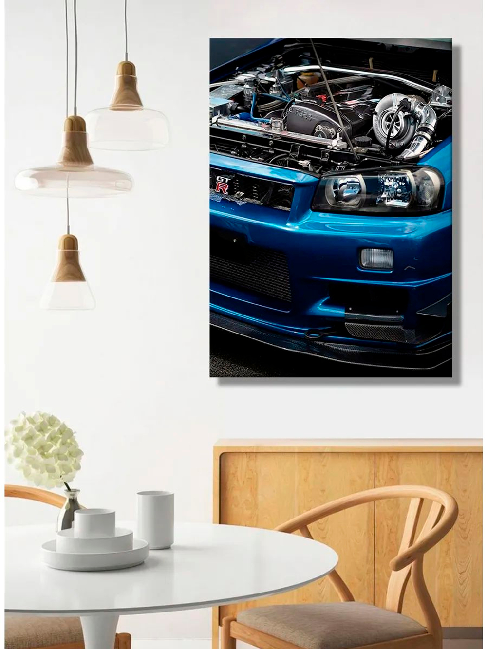 Картина "Ford Mustang", на стену для интерьера 50х70см 1шт.
