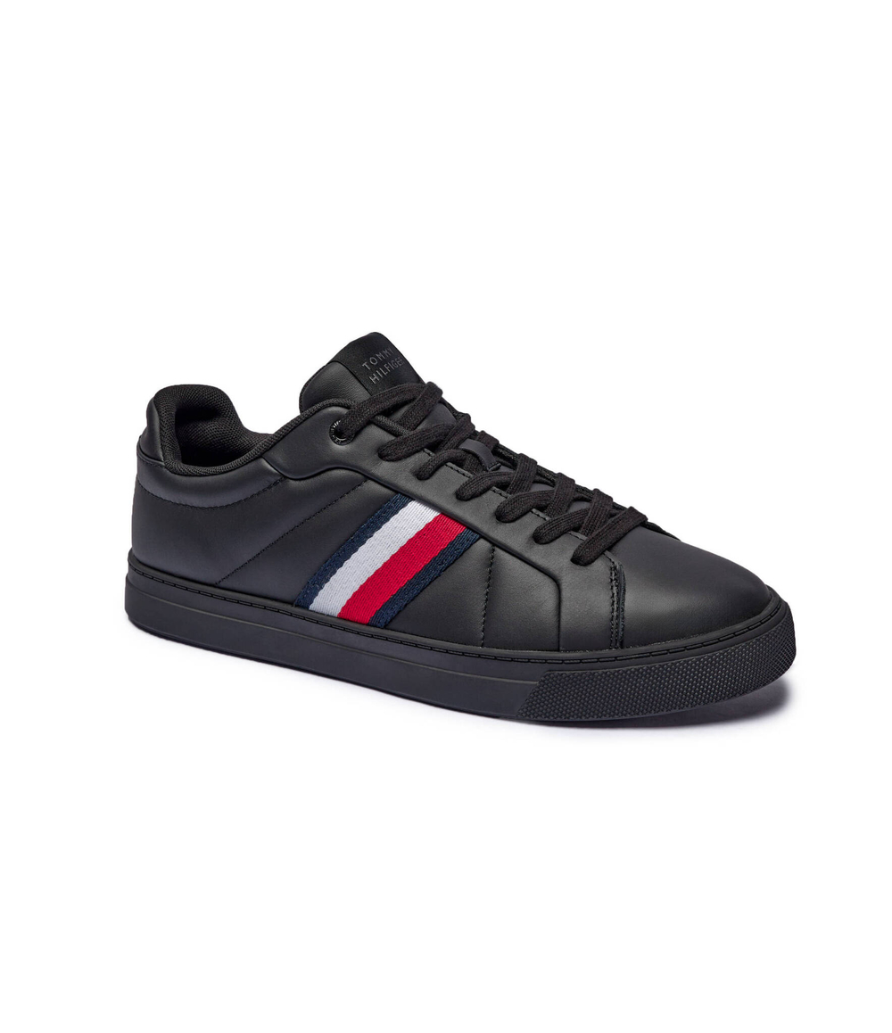 Кожаные кроссовки icon court Tommy Hilfiger - черный(FM0FM05163)