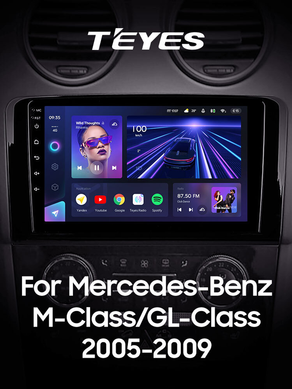 Teyes CC3 9"для Mercedes-Benz M-Class, GL-Class  2005-2009
