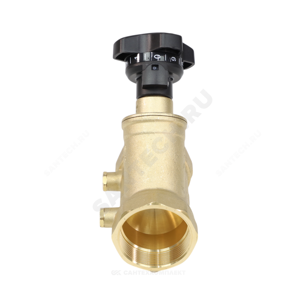 Клапан балансировочный ручной латунь 3180H Ду 32 G1 1/4" Ру16 Тмакс=120 оС ВР Kvs=12.5м3/ч без ниппелей Benarmo