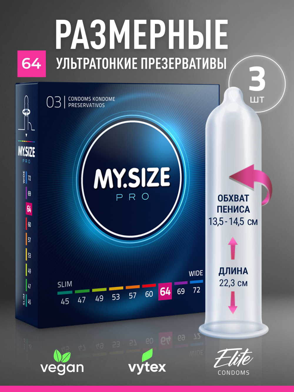 Презервативы MY.SIZE №3 размер 64