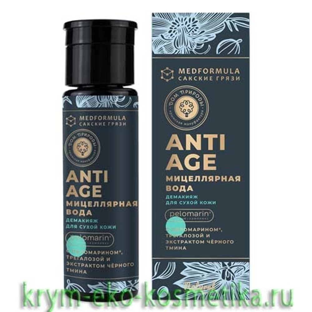 Мицеллярная вода Демакияж для сухой и чувствительной кожи Anti-Age с чёрным тмином пеломарином и трегалозой ТМ Мануфактура Дом Природы