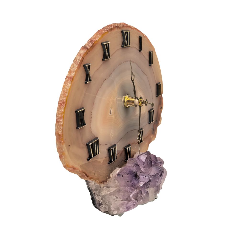 Часы — Агат, аметист