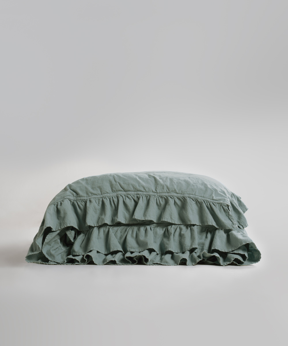 Lımasso КПБ 4 пр. Stonewashed Exclusıve Natural Green пододеяльник 200*220, простынь 240*260, наволочки 50*70 2шт