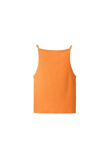 ZARA ТОП В РУБЧИК, ОРАНЖЕВЫЙ