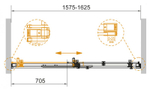 Дверь в проём Cezares STYLUS-SOFT-BF-1-160-C-Cr
