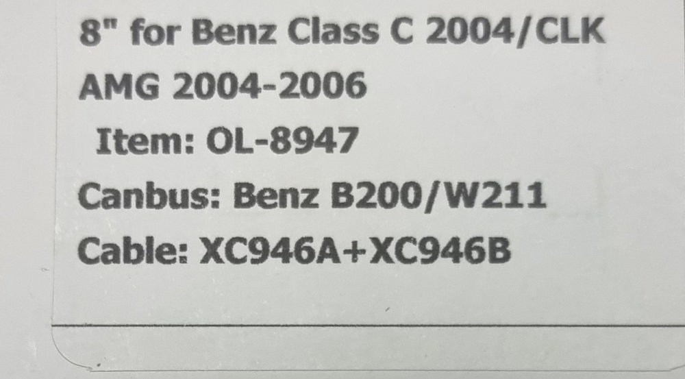 Установочный комплект для MERCEDES G класс W463 2001-2006, C класс W203, CLK C209/W209, Vito, Viano  KUBERG OL-8947