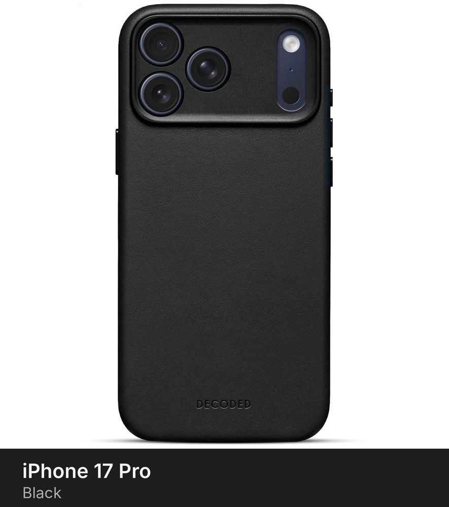 Чехол Decoded Leather Case для iPhone 17 Pro Black