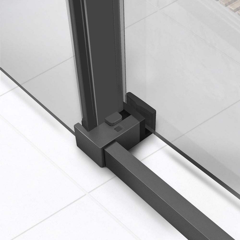 Душевой уголок Vincea Слим Софт (Slim Soft) VSR-1SS8015CLGM, 1500*800, вороненая сталь, стекло прозрачное
