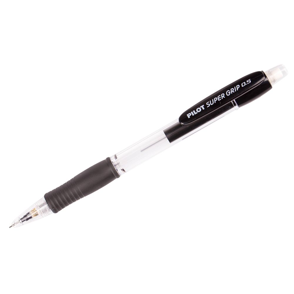 Карандаш механический Pilot Super Grip 0,5мм, с ластиком, черный корпус