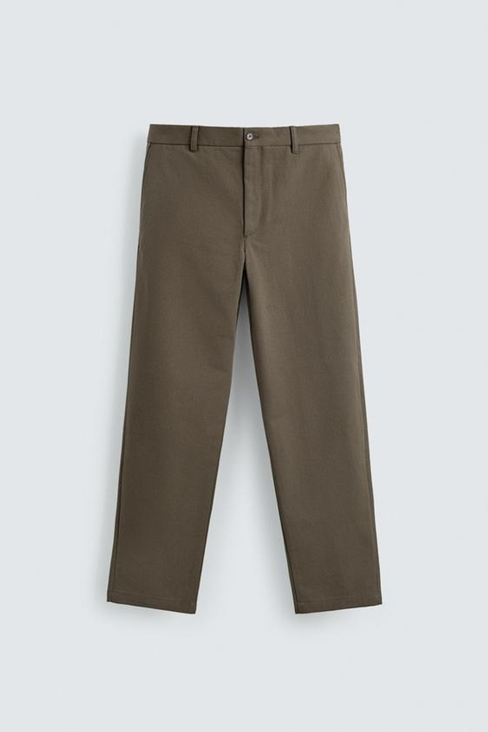 ZARA БРЮКИ STRAIGHT FIT ИЗ РЕЛЬЕФНОЙ ТКАНИ, РЫЖЕВАТО-КОРИЧНЕВЫЙ