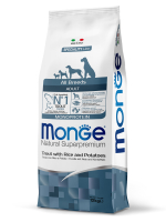 Сухой корм Monge Dog Speciality Line Monoprotein для взрослых собак всех пород, из форели с рисом и картофелем 12 кг