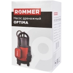 Насос дренажный ROMMER OPTIMA 550 (0,55 кВт, Qmax 10 м³/ч, Hmax 7 м, 1x230В, кабель 10 м.)