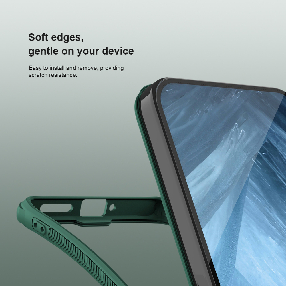 Чехол зеленого цвета (Dark Green) от Nillkin c поддержкой зарядки MagSafe для Google Pixel 9 и 9 Pro, серия Super Frosted Shield Pro Magnetic Case