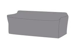 Защитный чехол на диван Касабланка, трехместный 219×82×70 см, цвет серый