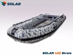Лодка надувная моторная solar-420 strela jet tunnel