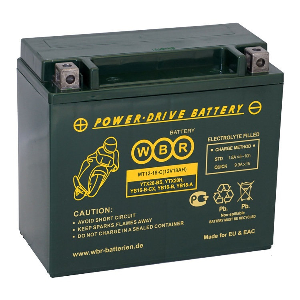 Аккумулятор МТ 12-18-С YTX20-BS св кисл герм WBR