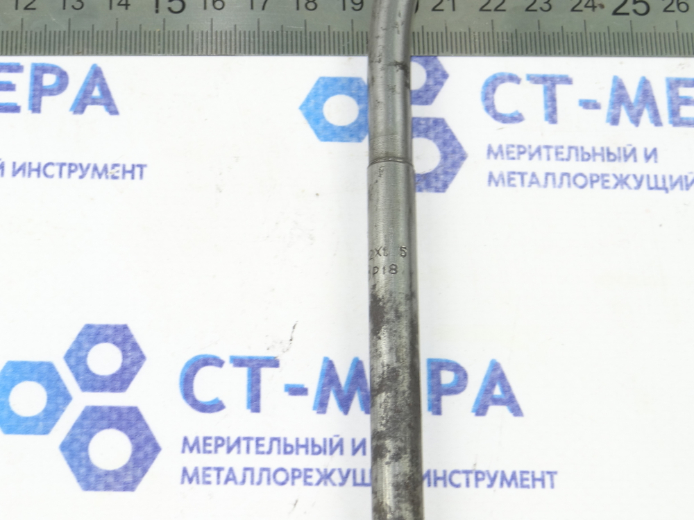 Метчик гаечный М12х1,5 с изогнутым хвостовиком Р18 L=250мм