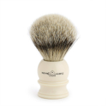 Edwin Jagger Large Ivory Silver Tip 3EJ467LDS - Помазок слоновая кость барсучий ворс с подставкой