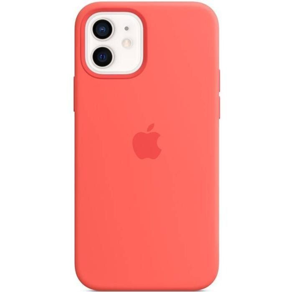 Силиконовый чехол Apple iPhone 12 / 12 Pro с MagSafe, цитрусово-розовый, MHL03 (Из Финляндии)