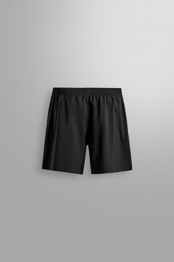 ZARA СПОРТИВНЫЕ ШОРТЫ 9", ЧЕРНЫЙ
