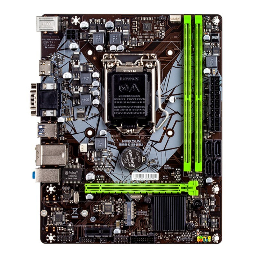 Материнская плата MAXSUN Challenger H311M-VH M.2, Socket1151, mATX, Retail, 2xDDR4, PCIe3.0, 1xM.2, GLAN, 2xPS/2, 4xUSB2, 4xUSB3, CPU TDP 65Вт, VGA, HDMI (MSCH-H311M-VHM.2)