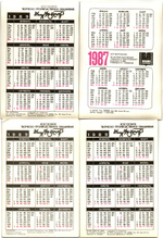 Набор из 4 переливных (стерео) Календариков . Мультфильмы СССР 1987, 1989 гг.