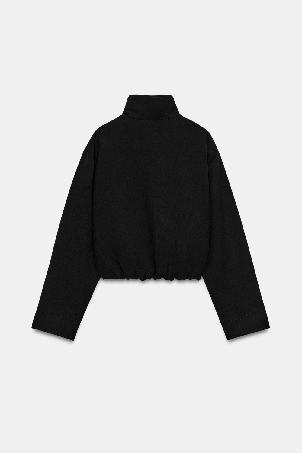 ZARA БОМБЕР С ВОРОТНИКОМ-СТОЙКОЙ, ЧЕРНЫЙ