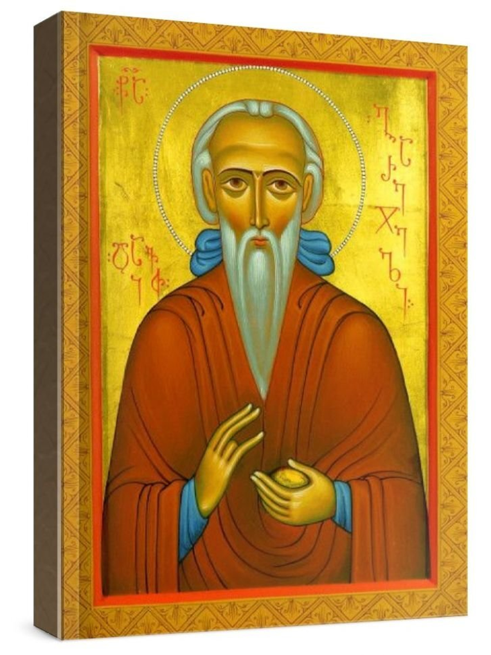 Давид Гареджийский (рукописная икона)